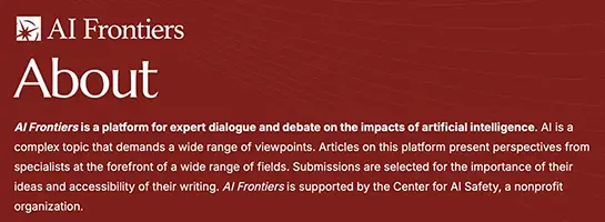 AI Frontiers